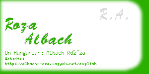 roza albach business card